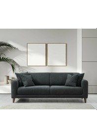 Resim Minar Sare Koltuk 3lü Koyu Gri 