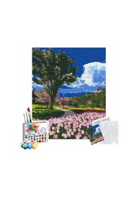 Resim Sayılarla Boyama Seti 40 X 50 Cm Tuval Şasesine Gerili Kır Bahçesi 