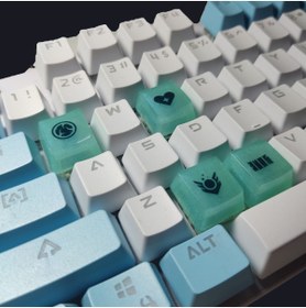 Resim Rekey Valorant Ajan Sage Özel Tasarım Mekanik Tuş Seti - Artisan Keycaps 