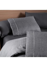 Resim Sarev Unitwill Gri Tek Kişilik %100 Pamuk Nevresim Takımı 