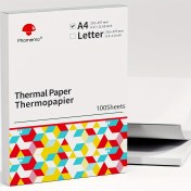 Resim Phomemo M08F A4 Termal Kağıt, Brother PJ762/PJ763MFi, Phomemo M08F, HPRT MT800/MT800Q ve Diğer A4 Taşınabilir Yazıcılarla Uyumlu, Termal Kağıt M08F Yazıcı Kağıdı, 21.01cm x 29.69cm, 200/100 Yaprak 