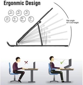 Resim BakGelAl 7 Kademeli Ayarlı Katlanabilir Laptop Tablet Standı Siyah 