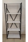 Resim MESİR PLASTİK Denk Metal Kitaplık 5 Raflı Dosya Dolabı Ofis Ev 