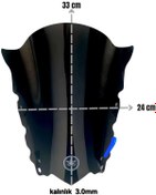 Resim Yamaha Yzf R25 Ön Siperlik Camı Füme 2014-2018 -1795 
