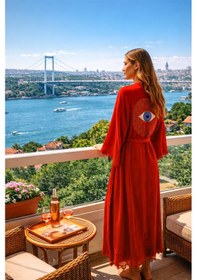 Resim Brandsmiths Mistik Göz Kırmızı Kimono Çok Renkli 