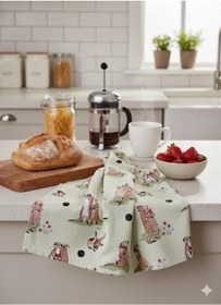 Resim Cath Kidston Desenli Mutfak Kurulama Bezi 1-adet Açık Yeşil 