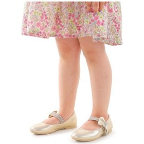 Resim Kiko Kids Cırtlı Kız Çocuk Taşlı Babet Ayakkabı 252 Altın 001 