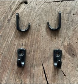 Resim DEKORATİF MİNİ ASKI MAT SİYAH MİNİ KANCA TESBİH ASKISI 12 ADET 2CM 