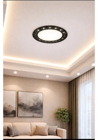 Resim 36 Watt, 3 Modlu Delik Çapı Ayarlanabilir 4000k Ilık Beyaz Işık Modern Tasarım Sıvaaltı Led Armatür Siyah - Beyaz 