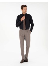 Resim Cacharel Vizon Slim Fit Kumaş Pantolon Kahverengi 