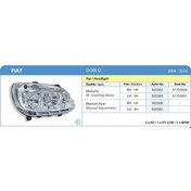 Resim Ayfar-505303 - Far Sol Komple Doblo Iı Elektrikli Motorlu H7+h1 