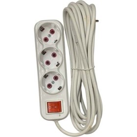 Resim Power Path with confidence Grup Anahtarli Priz 3 Lü 5 Metre 50 