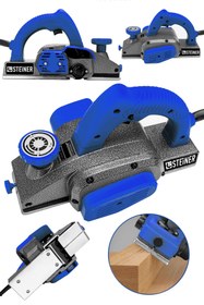 Resim STEİNER Germany Technology 3400 Watt Metal Şanzıman Çift Bıçaklı Planya Rende Makinesi Mavi 