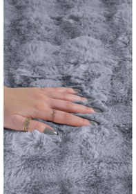 Resim Elart Toffy Paspas Takımı 60x100 Cm Gri Gri 