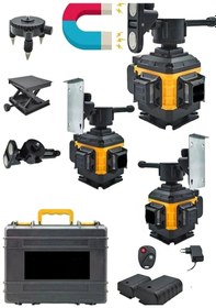 Resim Alman 256 Vf 16 Köşe Otomatik Hizalama Lazer Metre 360 Derece Yatay Dikey Çapraz Kumandalı 