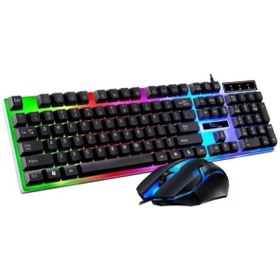 Resim MRKAY Kablolu Led Işıklı Oyuncu Klavye & Mouse Seti 