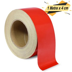 Resim Reflektörlü Reflektif Fosforlu Şerit Bant Kırmızı Ikaz Bandı 1 Mt (545112734) 
