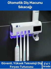 Resim Pratik Usb Şarjlı ve Güneş Enerjili Otomatik Diş Macunu Sıkacağı 4 Adet Diş Fırçalığı Tutucu Diğer 