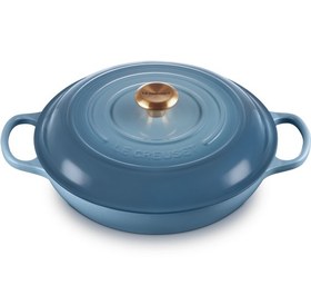 Resim 30cm Döküm Demir Sığ Güveç Kabı, Dayanıklı ve Şık Tasarım 