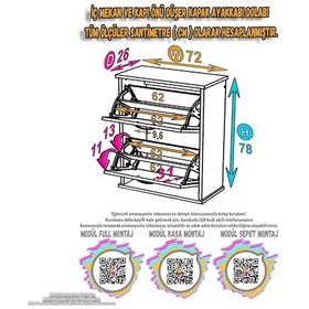 Resim Eliusta Narel Cordoba Renk Kapı Önü Ayakkabılık 72 Cm Genişlik Dış Mekan Asma Ayakkabılık 72 X 78 X 26 Cm Cordoba 