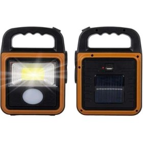 Resim Powermaster HS-8020C Cob LED Solar 4 Kademeli Şarjlı El Işıldak Feneri - USB Çıkışlı Powerbank 