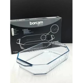 Resim Paşabahçe 59974 Borcam Dikdörtgen Tepsi Kulplu 