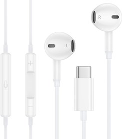 Resim USB C Kablolu Kulaklıklar iPhone 16 16E 15 Pro Max için,Samsung S25 Ultra Kulaklıklar Kablolu Kulaklık Tip C Galaxy S25 Plus S24 S23 S22 S21 S20 Plus A16 A15 A14 A13, Google Pixel 9 8 7 Pro 