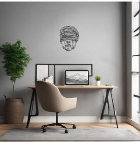 Resim Sanatsal Metal Tablo Adam Yüzü Soyut Abstract Man Face Metal Duvar Tablosu Soyut 