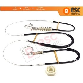 Resim BMW 5 E39 04/1999-2004 4/5 Kapı İçin Ön Sol Cam Kriko Tamir Seti 