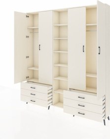 Resim Arges Dolap 13 Raflı 6 Çekmeceli 2 Askılı 220x30x243 Aytaşı-aytaşı/aytaşı Aytası/aytası 