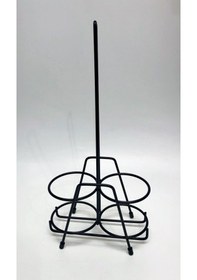 Resim 2'li Metal Siyah Stand Yağdanlık Sosluk 