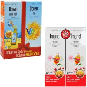 Resim Ocean Balık Yağı 150 ML + Ocean Vm Şurup 150 ML + İmunol Şurup 2 x 150 ML 