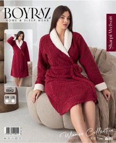 Resim Kocabey 0042 Kadın Sharpi Welsolf Sabahlık Bordo 