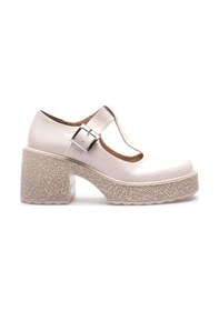Resim Alfaze Bej Rugan Günlük Dolgu Topuklu Ayakkabı Bej 