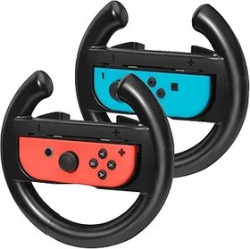 Resim JoyHood Steering Wheel Compatible with Switch/Switch OLED Joy-Con Controller [2 Pack] Racing Wheel Controllers fit for Mario Kart 8 Deluxe - Black 