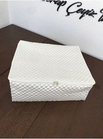 Resim Serap Tasarım Hurç Baza Altı Hurcu Organizer Dolap Hurcu 50&40 Cm Yükseklik 20 Cm Lüks Saten Kapitone Hurç 