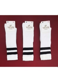 Resim Yetiş Socks Dizaltı Kız Çocuk Okul Çorabı 3'lü Paket Beyaz 
