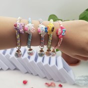 Resim 5 Adet Sanrio Kuromi Yapay Yeşim Taşlı Şirin Büyük Baş Renkli Saç Lastiği Tatlı At Kuyruğu Tokası 