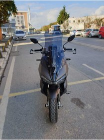 Resim MOTOCAM Falcon Trex 188 Ön Cam 2022 2024 Model 55cm Açıkfüme Renkli 4mm KISA SPOR CAM 