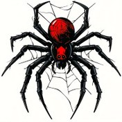 Resim Siyah Karikatür Örümcek Sticker, Su Geçirmez PVC Decal, Kendinden Yapışkanlı, Parlak Bitiş, Araç, Dizüstü Bilgisayar, Cam, Plastik, Metal, Seramik, Tek Kullanımlık, Hayvan Temalı, Düzensiz Şekil 