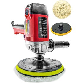 Resim Proxtech Atlas Dikey Koltukyıkama, Polisaj Makinesi 180mm Koltuk Yıkama Düz Fırça Şeffaf Uc 2 Lt Fıs Fıs Seti 