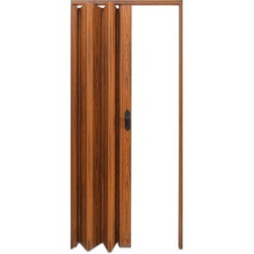 Resim Faran Dekorasyon 102 x 215 Ceviz Renk Camsız Pvc Akordiyon Katlanır Kapı - FRNAKMODEL-15 