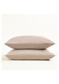 Resim More Home Kapaklı Yastık Kılıfı 2 Adet 50 X 70 Cm Koyu Bej Koyu Bej 