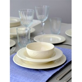 Resim Porser Zincir Transparan Yemek Takımı 6 Kişilik 24 Parça ZNC24YK Krem Rengi 