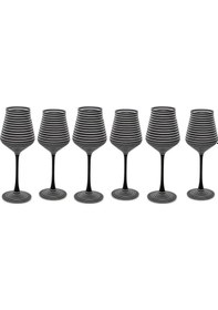 Resim Anadolia Modern Tasarımlı Çizgili 6'lı Kadeh Seti 