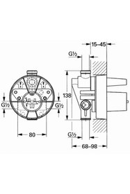 Resim Grohe Ankastre Banyo Duş Bataryası I?ç Gövde 33961000 