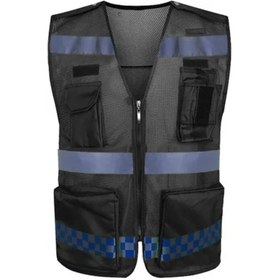 Resim Prosev Refleklektörlü Yelek Siyah 