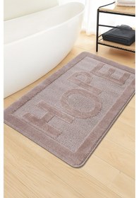 Resim Doğal Kaymaz Taban Banyo Paspas Uzun Ömürlü Yumuşak Dokulu Su Emici Yıkanabilir Hope 60x100 Vizon 