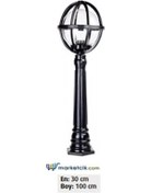 Resim 100X30 25 Lik Şeffaf Gloplu Meridyen Model Park Bahçe Aydınlatma (547643592) 