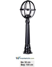 Resim 100X30 25 Lik Şeffaf Gloplu Meridyen Model Park Bahçe Aydınlatma (547643592) 